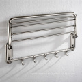 Wall mounted foldable shelf stainless steel folding towel rack for bathroom